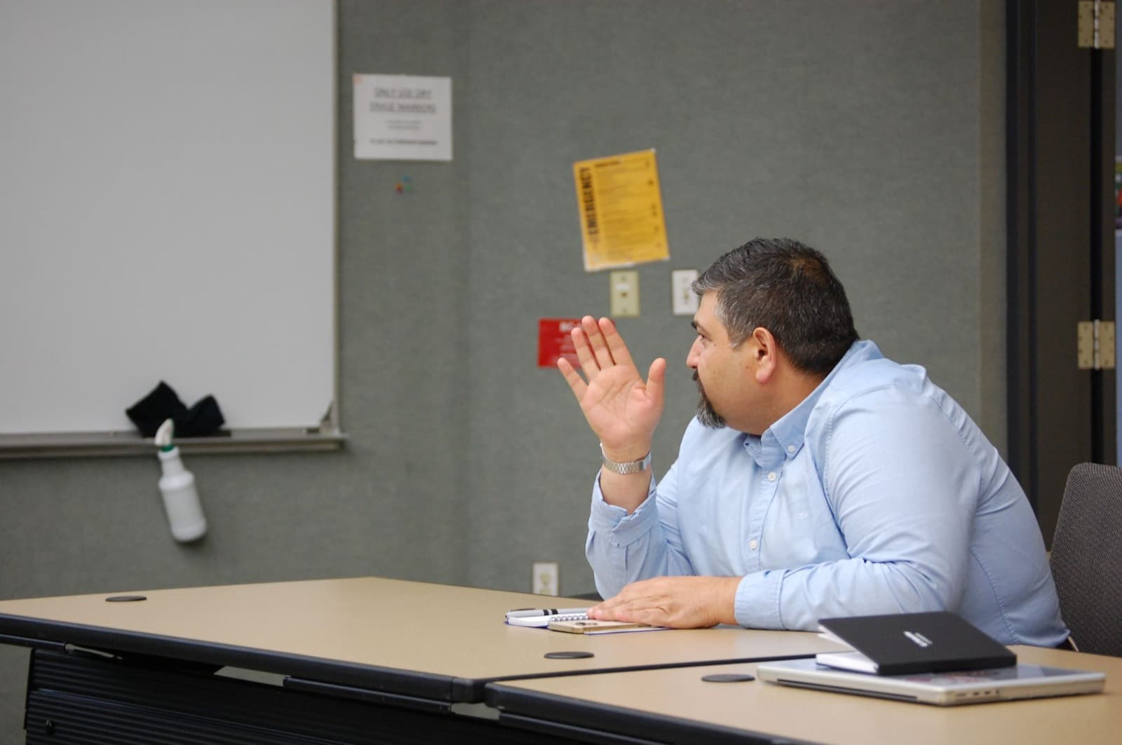 Walid Abbas in a classroom setting