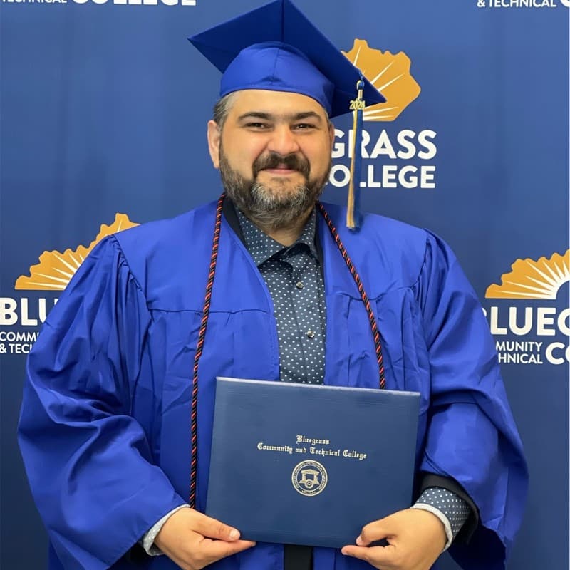 Walid Abbas at his college graduation